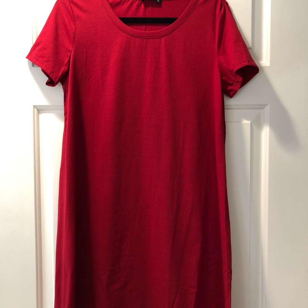 Burgundy Shift Dress